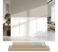 Art3d Wall Panelling Kit Shaker, Paintable Wainscoting MDF 3D Wall Panel for Interior Wall Cladding Decor 6mm Easy-Install Feature Wall Molding Trim Slat with Edge Strip