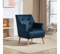 Arta Accent Chair Armchair Occasional Sofa Modern Upholstered Seating Home Source Blue One Size
