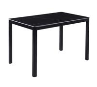 arta large sintered stone dining table in black