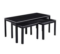 arta sintered stone nesting coffee tables in black