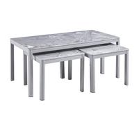 arta sintered stone nesting coffee tables in grey