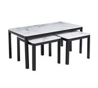 arta sintered stone nesting coffee tables in white