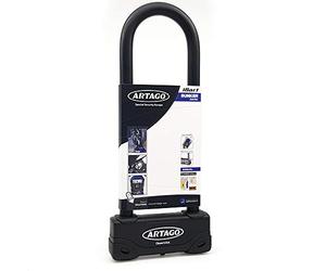 Artago 18ART320 High-End U Lock Motorcycle, SRA, Sold Secure Gold, ART4 Approved, Bunker Selection, ø18mm/0,7in, Double MRT Armored Locking, 85x295mm/3.34x11,6in, Maximum Anti Theft Security for Moto
