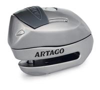 Artago 24S.6M Alarm Disc Lock 120dB ON Button, Warning Function LED, Replaceable Module, Waterproof, Optional Bracket, ø6mm Click Locking, Universal Anti Theft Wheel Lock for Motorcycle Scooter