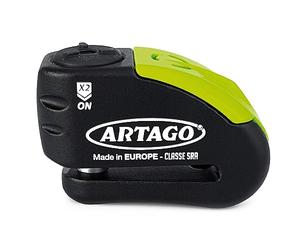 Artago 30X14 High-End Motorcycle Disc Lock with or Without Alarm, Don't Touch System 120dB, Sold Secure & SRA Approved, Disc 5mm Anti-Drill, 14mm Double Locking, Moto Anti Theft Wheel Brake Lock
