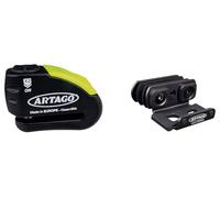ARTAGO 30X6 Pack Anti-Theft Disc Lock with Alarm 120db High Security + Bracket for Yamaha MT-09 and Tracer 900, SRA Approved and Sold Secure Gold