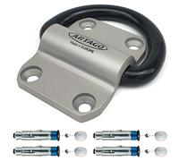 Artago 60 High-End Security Anchor XXL with Swivel Ring ø20mm0,78in, Maximum Strength Steel and Deeper Armored Plugs, Anti Theft for Anchoring Motorcycle in Wall Floor Ground Concrete Garage Parking