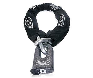 Artago 69T100 Maximum Anti-Theft Chain Lock Double Function Sold Secure Gold and SRA Approved, ø15 100 cm, Neutral, tu