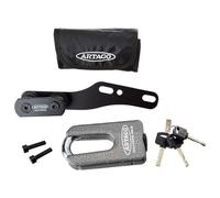 Artago 69T2 Pack Anti-Theft Disc Lock High Security + Bracket for Yamaha MT-07 and Tracer 700, SRA Approved, Sold Secure Gold, ART4