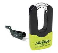 Artago 69X2 Pack Anti-Theft Disc Lock High Security + Bracket for Yamaha MT-07 and Tracer 700, SRA Approved, Sold Secure Gold, ART4