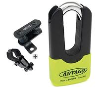 Artago 69X4 Pack Anti-Theft Disc Lock High Security + Bracket for Honda CRF 1000L Africa Twin, SRA Approved, Sold Secure Gold, ART4