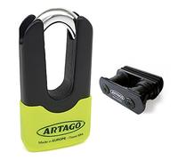 Artago 69X6 Pack Anti-Theft Disc Lock High Security + Support for Yamaha MT-09 and Tracer 900, SRA Approved, Sold Secure Gold, ART4