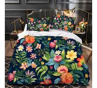 ARTAMA Comforter Cover Set for Kids Boys Girls Flowers Print Duvet Cover Natural Plants Bedding Set 3D Printed Quilt Cover,Room Decor 3Pcs Bedding Double Size