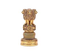 Artarium Handcrafted Ashoka Stambha Stoop Idol Ashok Statue Showpiece for Home Decor Advocate Table Showpiece Corporate Gifting (6 Inch, Antique)