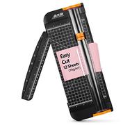 ArtAt A4 Paper Cutter Guillotine:12 Inch Straight Cutting Paper Trimmer Scrapbooking Tool with Automatic Security Blades for Cut Craft Paper Card Coupon Vinyl Label and Photo Side Ruler Guillotine