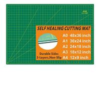 ArtAt Self Healing Cutting Mat: 24 x 36 inch Green Large 5-Ply Double-Sided Durable Non-Slip PVC Cutting Mat for Sewing Quilting Scrapbooking Art & Crafts Projects