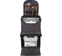 ArtBin 6922SP Tote Express Rolling Portable Art Craft & Sewing Storage Organizer Bag with Wheels-Fits Sewing Machine, 0, Black/Aqua