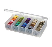 ArtBin 8155AB Sew-Lutions Bobbin Box Sewing Bobbin Organizer [1] Plastic Storage Case Clear