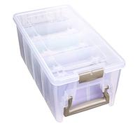 ArtBin Semi Satchel Photo Storage Photo & Craft Organizer Set, Large Box with [8] Plastic Storage Cases Inside, Clear