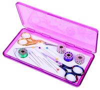 ArtBin Slim Line Magnetic Needle Case-7.375-inch x 3.625-inch x 0.6875-inch Translucent Raspber, Raspberry