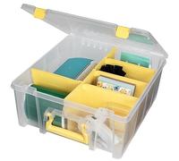 ArtBin Super Satchel Double Deep with Yellow Accents Storage Container, Clear