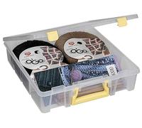 ArtBin Super Satchel with Yellow Accents Storage Container, Clear
