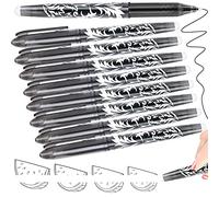 Artbiu 8 Erasable Pens Black Eraser Pen, Rub Out with Rubbers on the End, Pen Eraser, Gel Pens that Out, Cool Gel Ink Pen for Writing Stationary Office School Supplies Gifts for Teacher