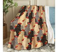 ARTBLANKET Chicken Throw Blanket Fannel Fleece Super Soft Funny Blanket Travel Throw Blanket for Bed Couch Sofa 40 x 50 Inch for Kid