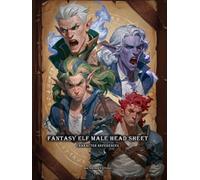 Artbook - Fantasy Elf Male Head Sheet - Character References Vol.01: 250+ Portrait Studies Featuring Expressions, Hairstyles, and Elven Facial Designs