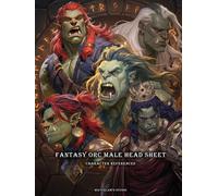 Artbook - Fantasy Orc Male Head Sheet - Character References Vol.01: 250+ Brutal Orc Faces, Tribal Features, and Fierce Expressions for Fantasy Character Design