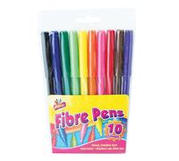 Artbox 10 fine tip fibre colouring pens - pack of 10 assorted colours
