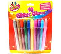 ARTBOX 10 Multicolored Glitter Glue Sticks, Non-Toxic, Craft Glitter Glue, New