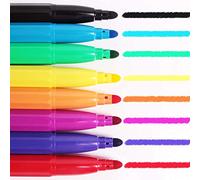 ARTBOX 3 x Set Of 8 Chunky Fibre Pens - Jumbo Felt Tips With Broad Nibs For Larger Coverage