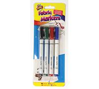 Artbox Fabric Marker Art Craft Textile Designing Drawing Tshirt Colours 4 Pack, Mixed, One Size