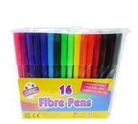 Artbox Fine Tip Fibre Colouring Pens - 16 Pcs