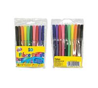 Artbox Fine Tip Fibre Colouring Pens Assorted x10 Pack of 12 1101