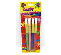 Artbox Pack Of 4 Childrens Chunky Bright Coloured Easy Hold Paint Brushes