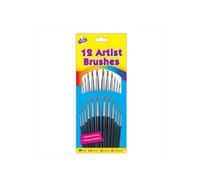 Artbox Paint Brush (Pack Of 12) Black/silver (One Size)