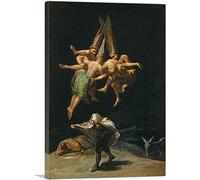 ARTCANVAS The Witches Flight 1798 Canvas Art Print by Francisco De Goya - 26" x 18" (0.75" Deep)