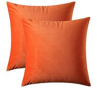 Artcest Set of 2 Kids Throw Pillow Covers, 12"x12", Burnt Orange