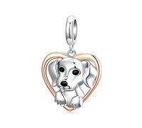 ARTCHARM Family,Rainbow,Penguin Charms 925 Sterling Silver Beads Fit Women's Bracelets & Necklaces, Happy Birthday Charms for Women Girls Boy Men (Love My Dog Charm)