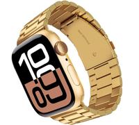 ARTCHE 42mm 41mm 40mm 38mm Metal Strap for Apple Watch Straps, Durable Stainless Steel Seamless Connector Waterproof Strap Compatible with iWatch Series 11/10/9/8/7/6/5/4/3/2/1/SE3/SE2/SE, Gold