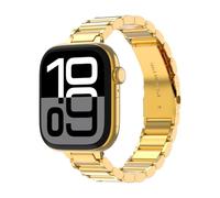 ARTCHE Slim Watch Strap for Apple Watch Straps Women 42mm 41mm 40mm 38mm, Thin Glossy Stainless Steel Band, Compatible with iwatch Straps Series 10/9/8/7/6/SE/5/4/3/2/1, Lightweight & Elegant, Gold