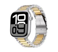 ARTCHE Watch Strap Compatible with Apple Watch Series 10/Ultra 2/Ultra/9//8/7/6/SE/5/4/3/2/1, Metal Strap for iWatch Straps 46mm 49mm 45mm 44mm 42mm, Stainless Steel Replacement Band, Silver & Gold