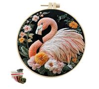 artcici Embroidery Kits Animals and Plants on The Grassland Patterns for Intermediate Adults, Full Range Next-Level Cross Stitch Needlework Supplies (Pink Flamingo)