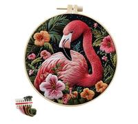 artcici Embroidery Kits Interesting Animals Patterns for Intermediate Adults, Full Range Next-Level Cross Stitch Needlework Supplies (Flamingo)