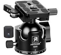 ARTCISE 46mm Low Profile Tripod Ball Head, Lever Release, Stainless Steel Lock Pin, Arca Swiss Quick Release Plate, 360° Panoramic, for DSLR Camera Camcorder Telescope Monopod Slider, Max Load 55lbs