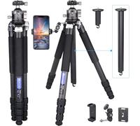 ARTCISE Compact Travel Camera Tripod Special-Shaped Center Column Carbon Fiber Tripod with 46mm Low Profile Ball Head, Professional Portable Camera Heavy Duty Tripod,1.26in/32mm Tube,Max Load 55lbs