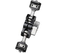 ARTCISE Magic Arm Mount, Double 1/4" 20 Screw Camera Extension Bracket with Anti-Twist Pin, 360° Adjustable Aluminum Articulating Arm, Max 13.2LB Load for DSLR, LED Light, Flash, Action Camera & Cage