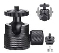 ARTCISE Mini Ball Head CB19 CNC Machining Tripod Ball Head Portable Small Aluminum Alloy Ball Head 360 Degree Rotating Head for Phone & Light Weight Camera, Max Load 6.6lbs/3kg